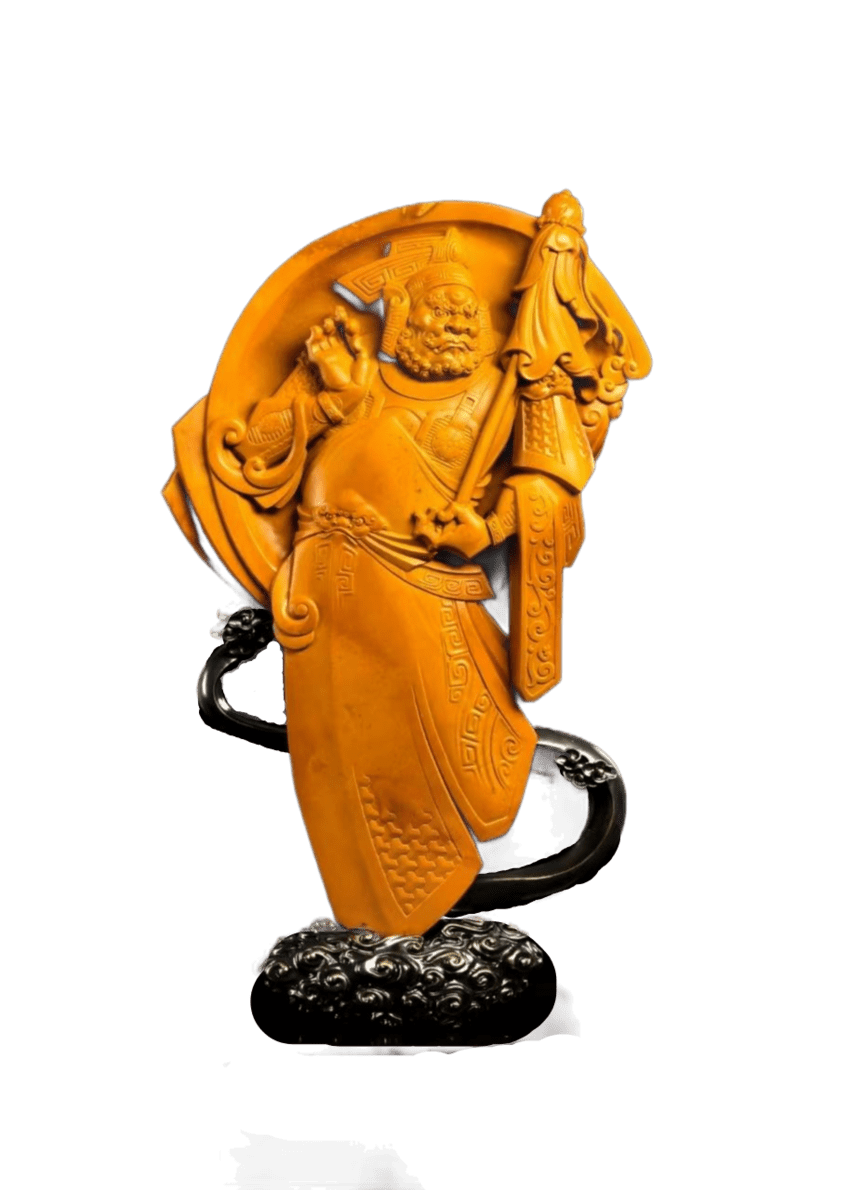 李鸿、潘笑桃、周云峰 玉雕 《财宝天王》.png